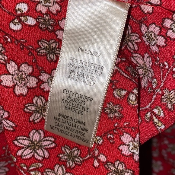 Max Studio red floral boho flirty dress size small - Picture 10 of 10